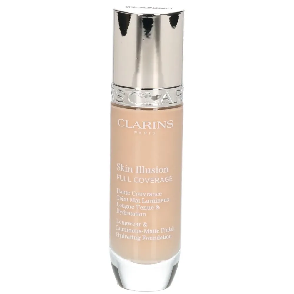 Clarins - Skin Illusion Full Coverage - Foundation mit hoher Deckkraft & mattem Finish für das Gesicht, 30 ml, W