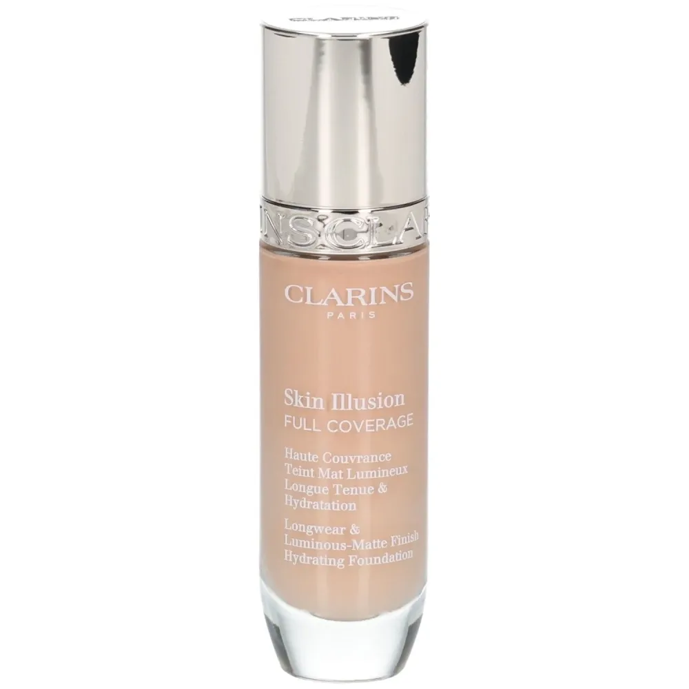 Clarins - Skin Illusion Full Coverage - Foundation mit hoher Deckkraft & mattem Finish für das Gesicht, 30 ml