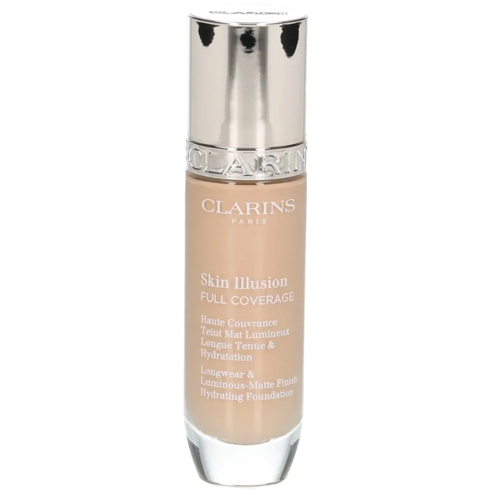 Clarins - Skin Illusion Full Coverage - Foundation mit hoher Deckkraft & mattem Finish für das Gesicht, 30 ml