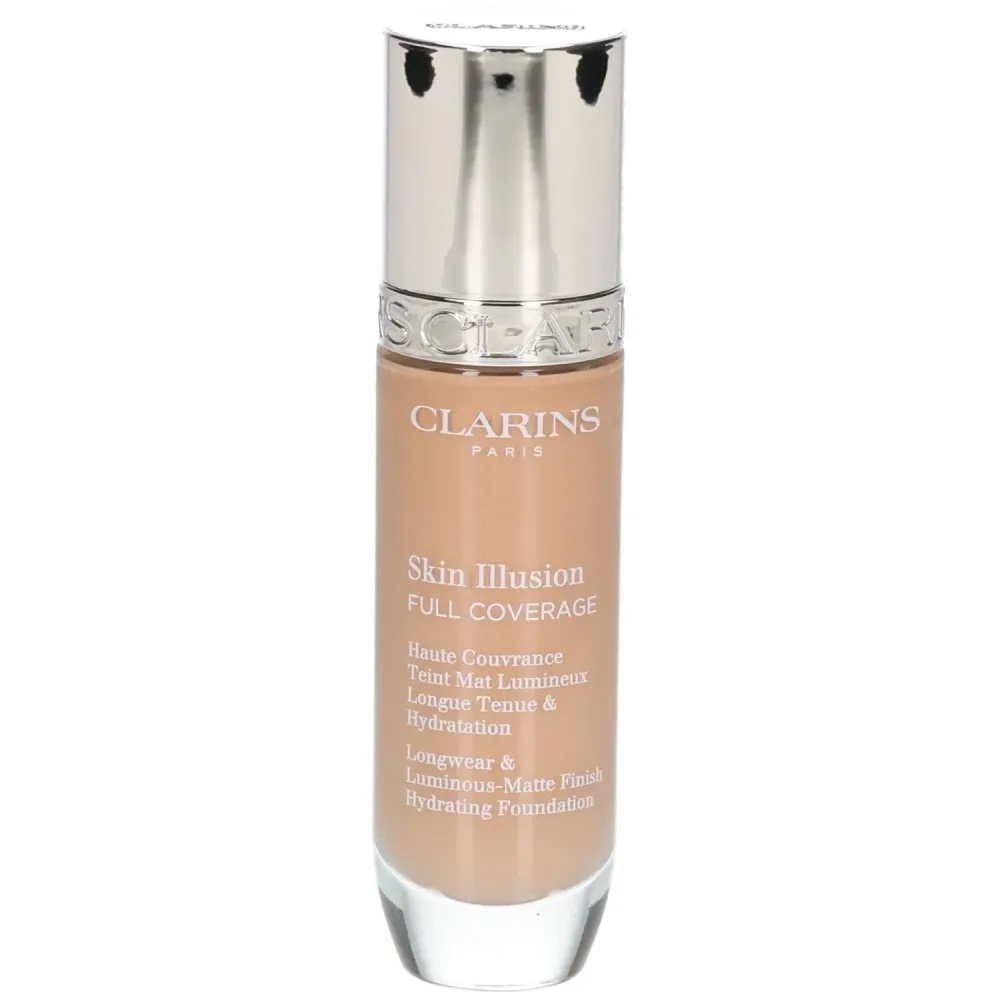 Clarins - Skin Illusion Full Coverage - Foundation mit hoher Deckkraft & mattem Finish für das Gesicht, 30 ml