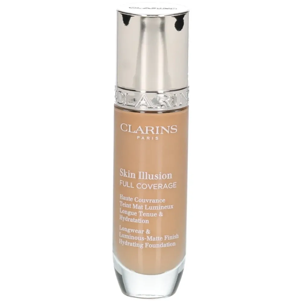 Clarins - Skin Illusion Full Coverage - Foundation mit hoher Deckkraft & mattem Finish für das Gesicht, 30 ml