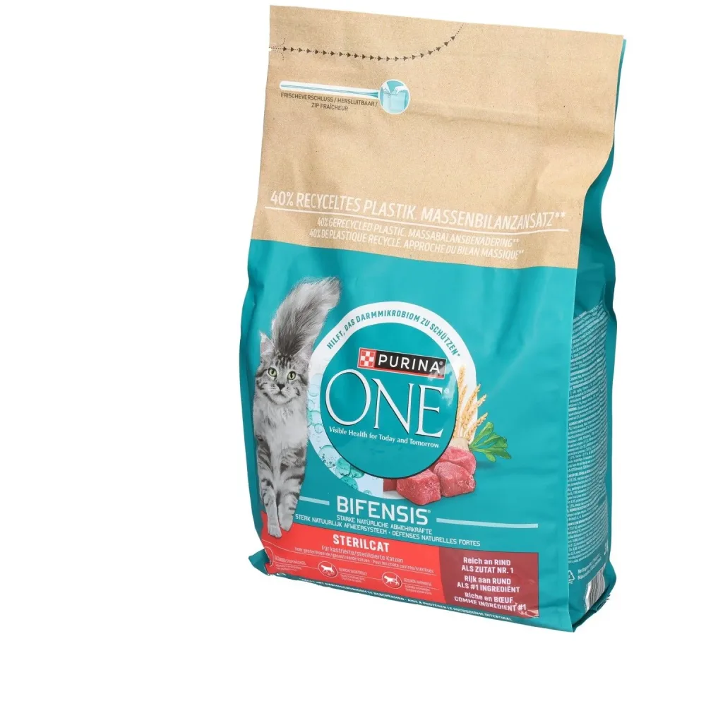 Purina ONE Trocken-Katzenfutter Sterilcat Rind & Weizen