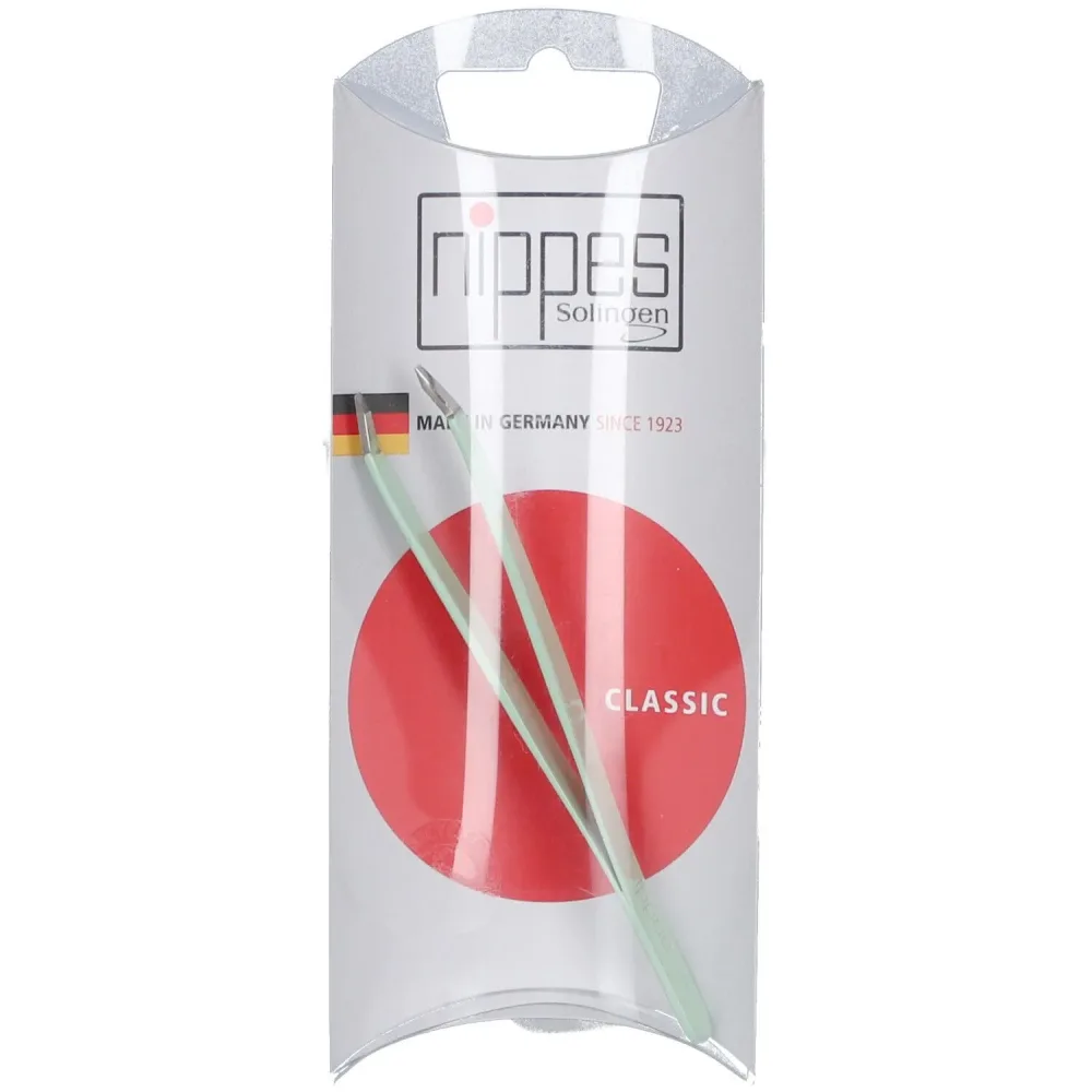 Nippes Kosmetikpinzette, gebogen, mint