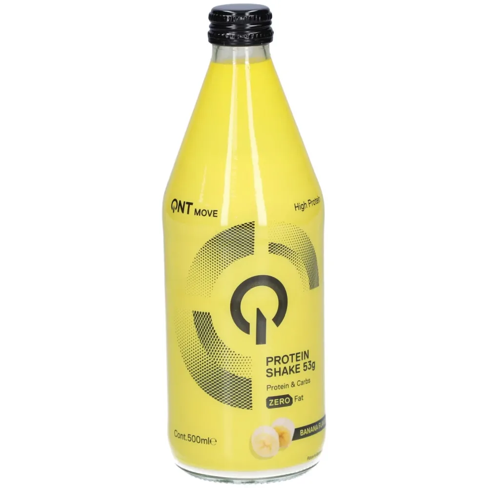 QNT Protein Shake (53g Protein) Glasflasche Banane