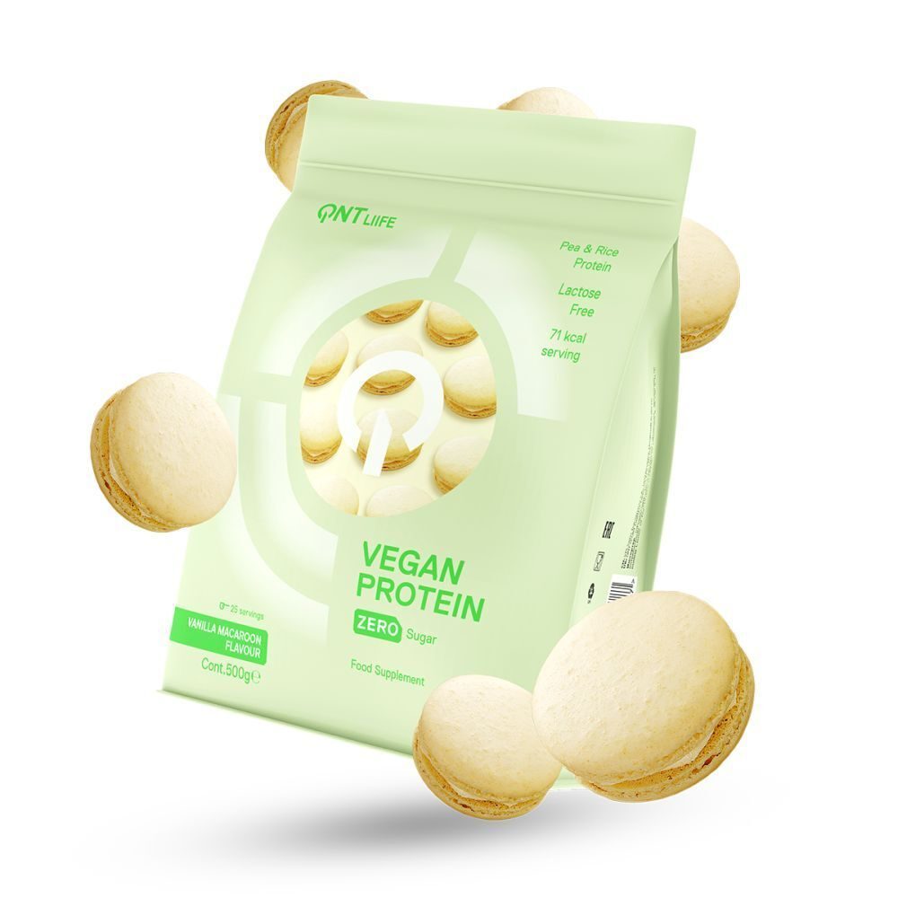 QNT Vegan Protein Zero Sugar Vanilla Macaron (500g)