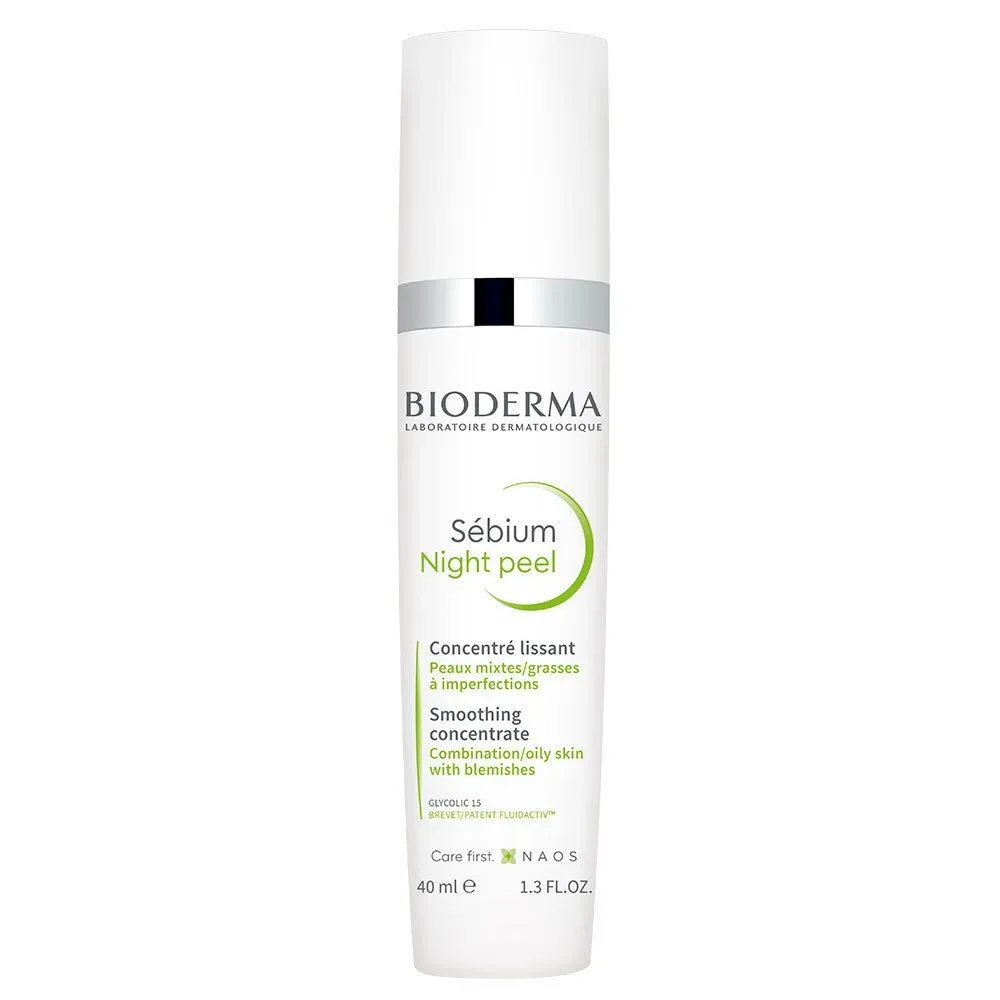 BIODERMA Sébium Night Peel - Glättendes Anti-Aging Peeling-Konzentrat mit Glycolsäure Nachtcreme 40 ml
