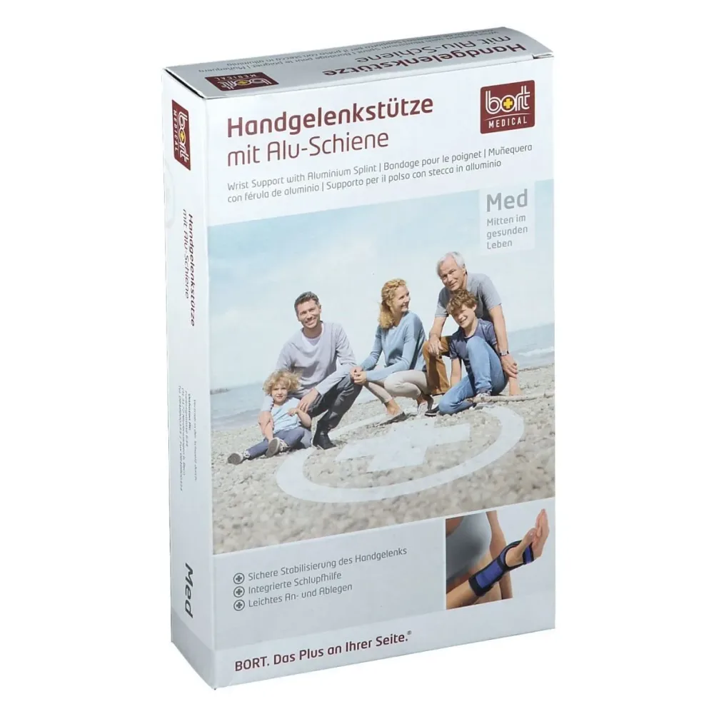 Bort Handgelenkstütze mit Alu-Schiene links Gr. S schwarz