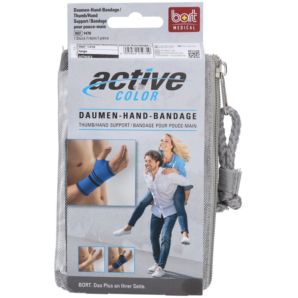 bort Daumen-Hand-Bandage L schwarz (1 Stück)