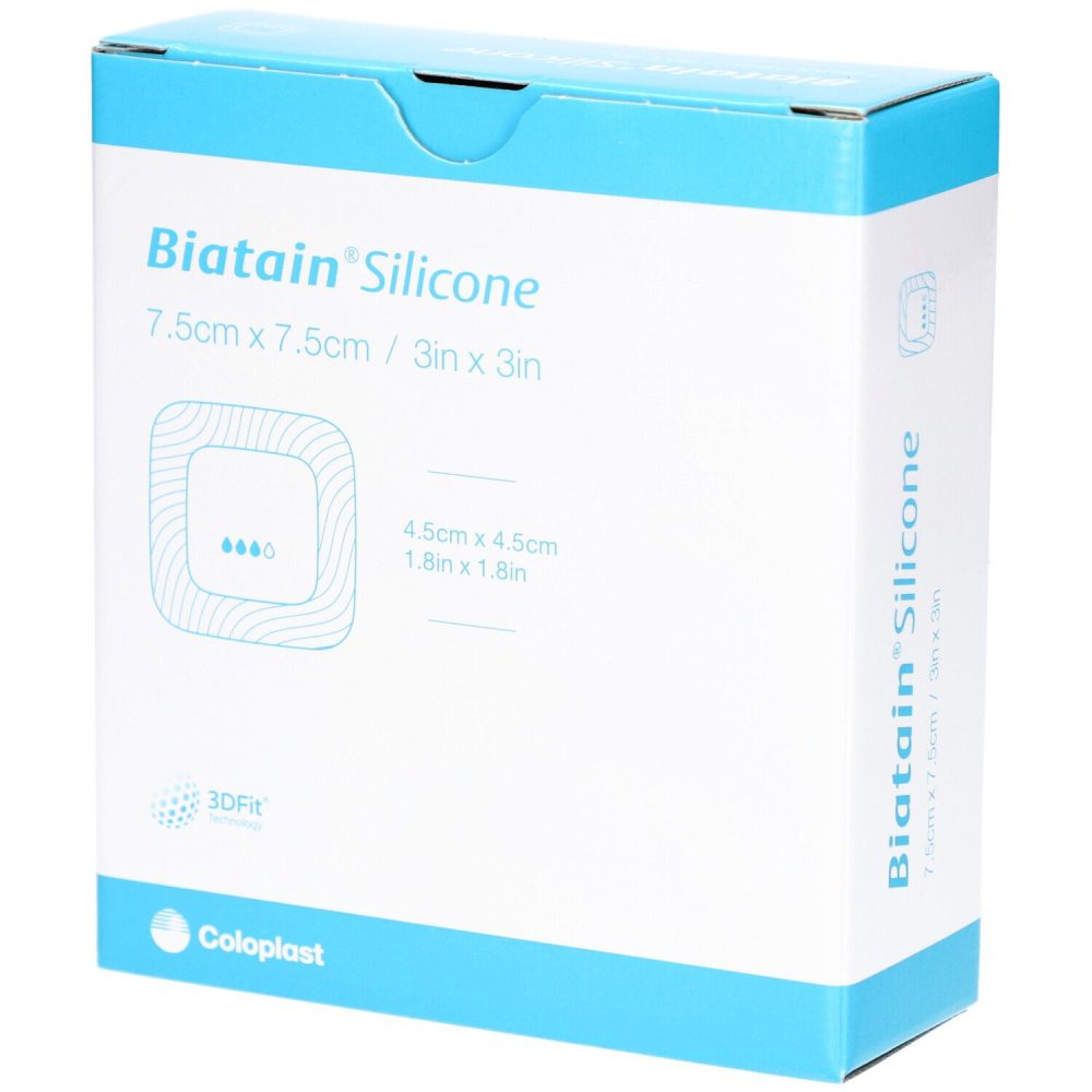 Biatain Silicone Schaumverband 7.5x7.5cm selbst-haftend (10 Stk)