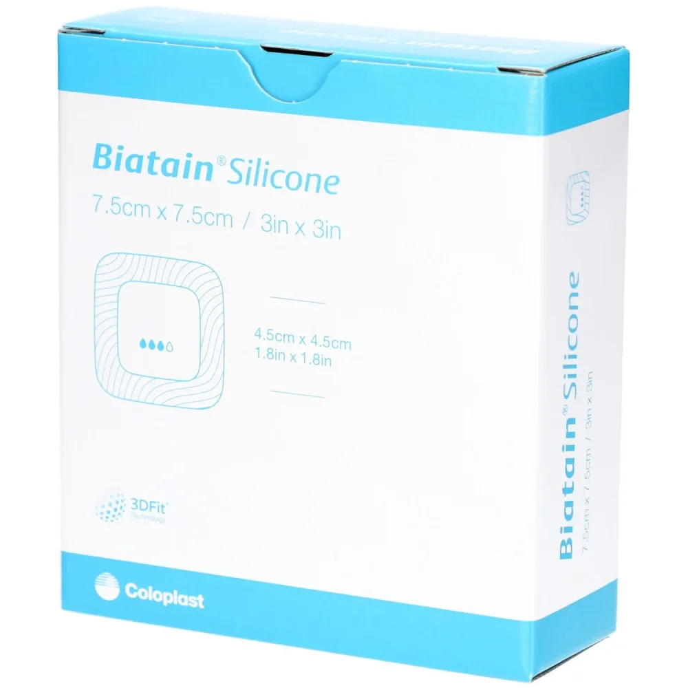 Biatain Silicone Schaumverband 7.5x7.5cm selbst-haftend (10 Stk)