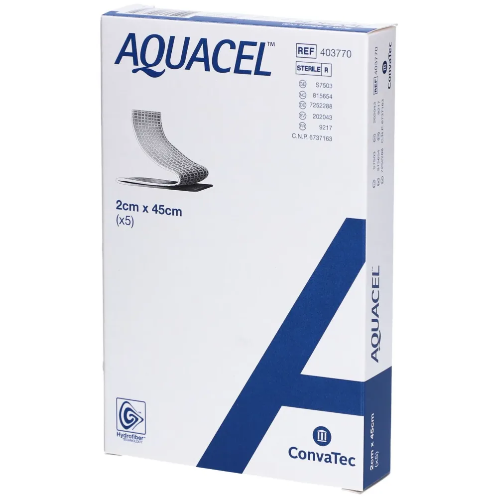 ConvaTec AQUACEL Hydrofiber Tamponaden 2x45cm (5 Stk)