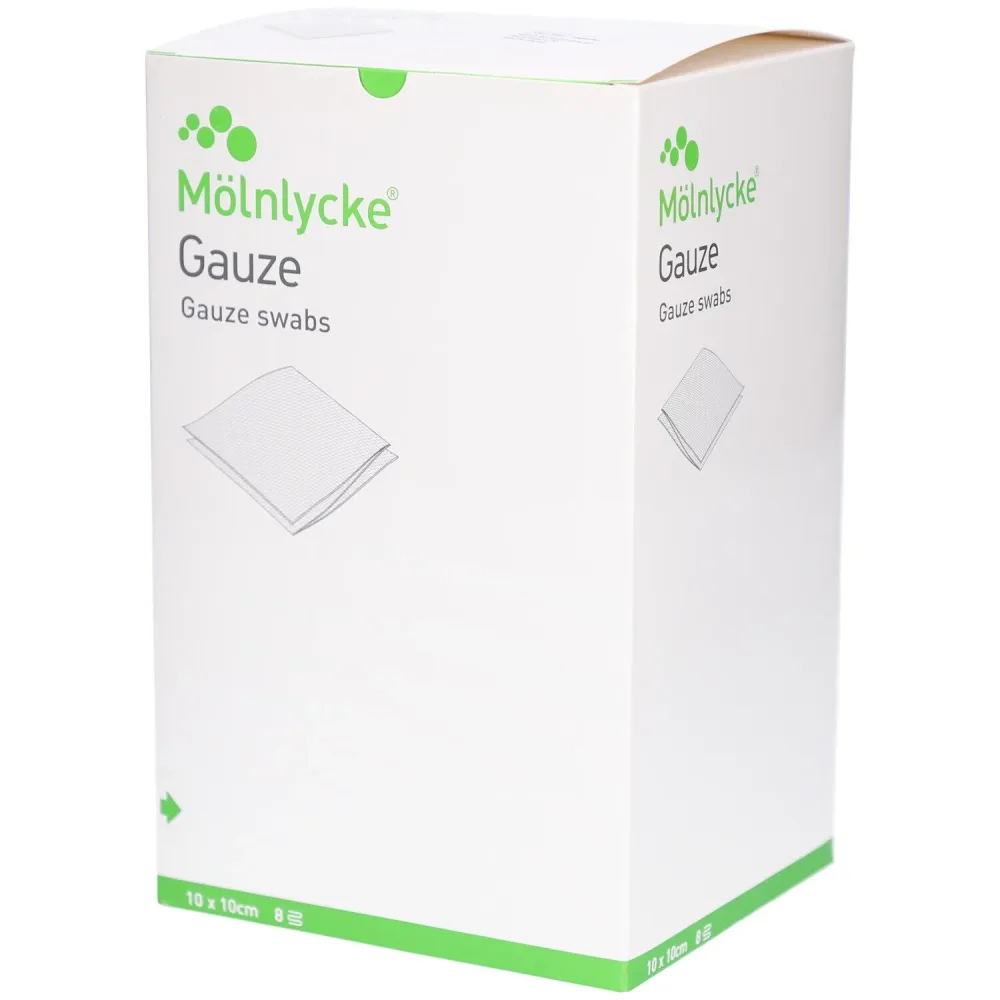 Mölnlycke Gauze Gazekompressen, 8-lagig, 10x10cm, steril (2x75 Stk)