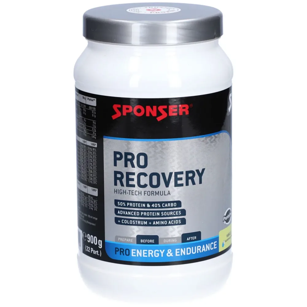 SPONSER Pro Recovery 50% Protein / 36% Carbo Vanille, 900 g Dose bunt