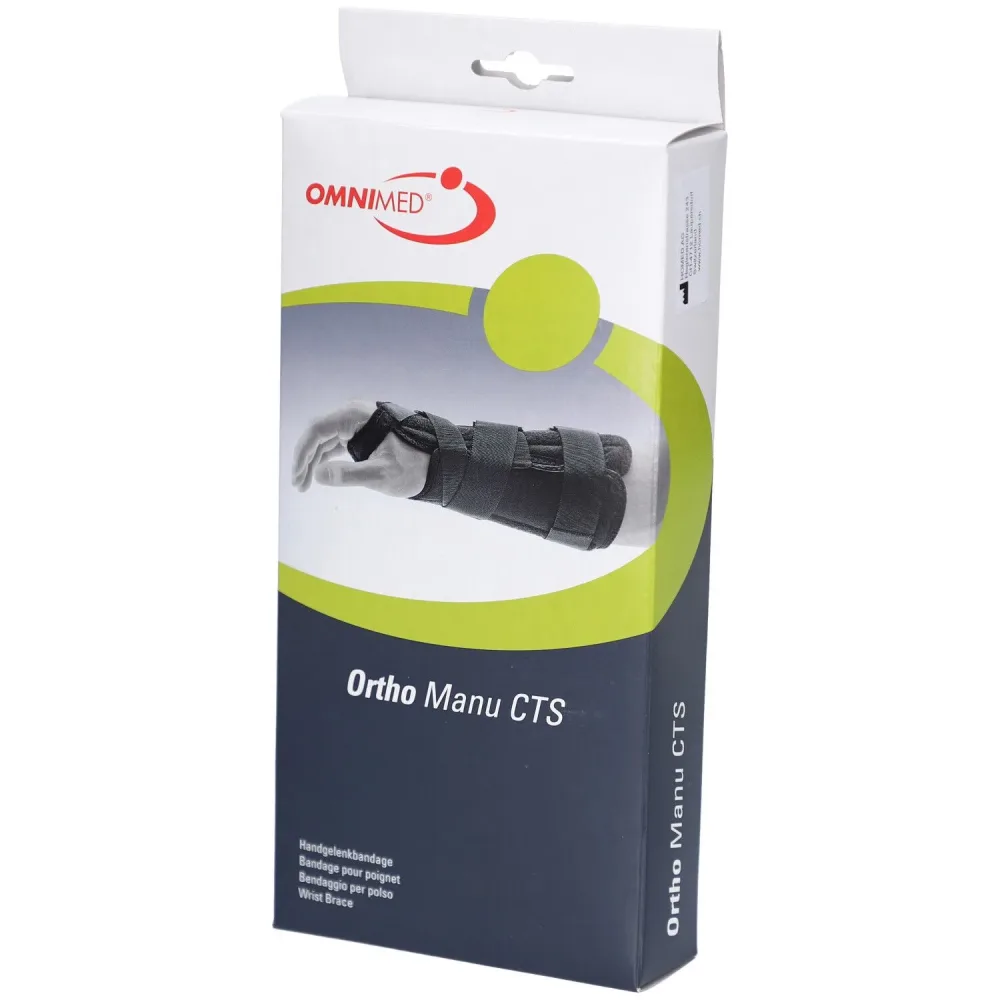 OMNIMED Ortho Manu CTS Handgelenk Bandage, Grösse M, 22cm rechts schwarz (1 Stk)