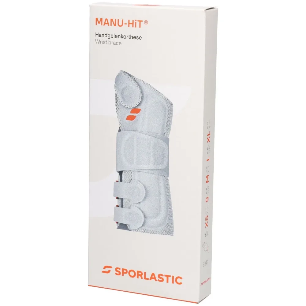 SPORLASTIC Manu Hit, Grösse S, 15-17cm, links, platinum (1 Stk)