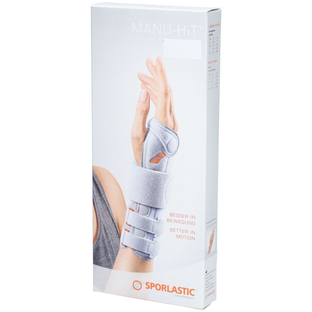 MANU-HiT® Handgelenkorthese M 17?19 cm links platinum
