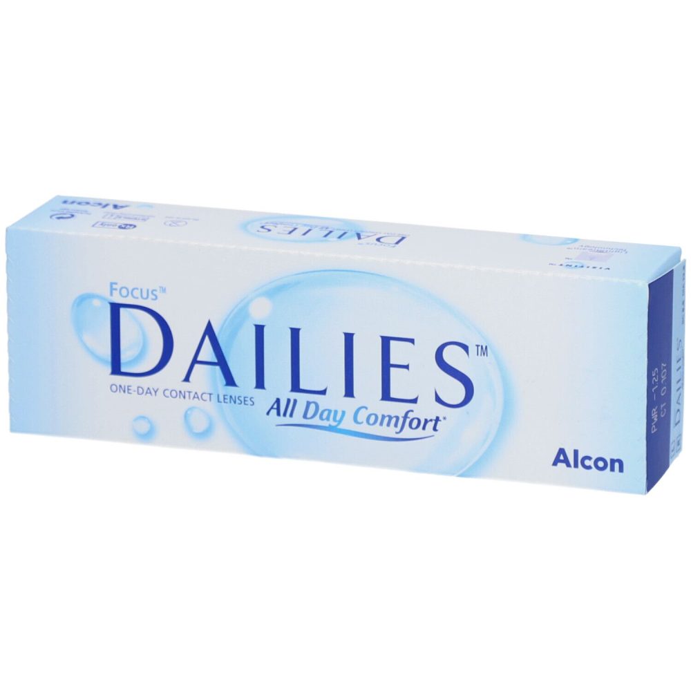 Focus DAILIES All Day Comfort, -1.25 Dioptrie, 8.6 Basiskurve, 13.8 Durchmesser (30 Stk)
