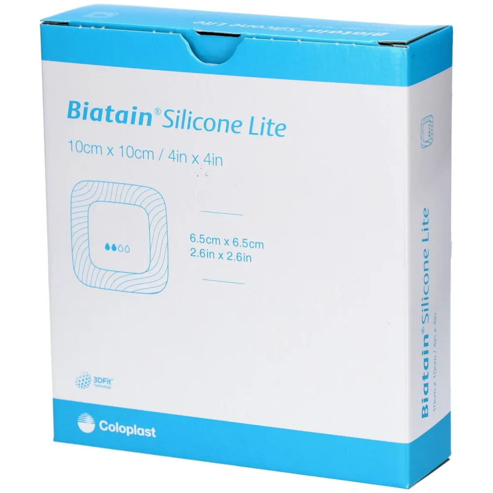 Biatain Silicone Lite Schaumverband 10x10cm (10 Stk)