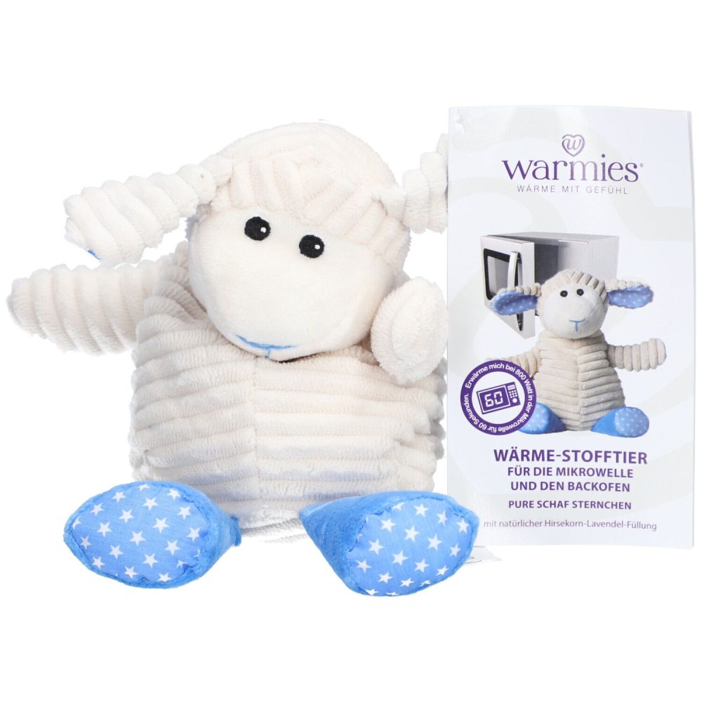 Warmies ® Wärmestofftier Pure Schaf Sternchen blau - bunt