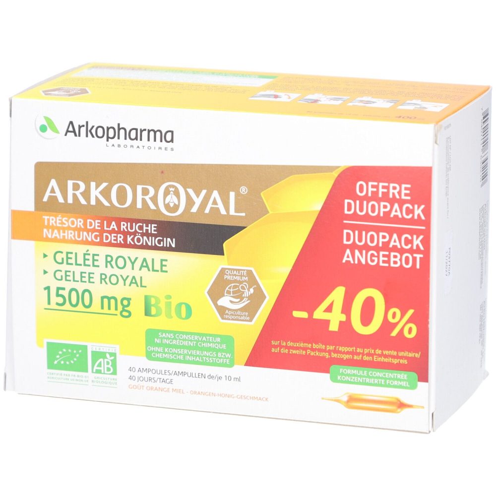 ARKOROYAL Gel&eacute;e Royale 1500 mg Bio Duo 2 x 20 Stk