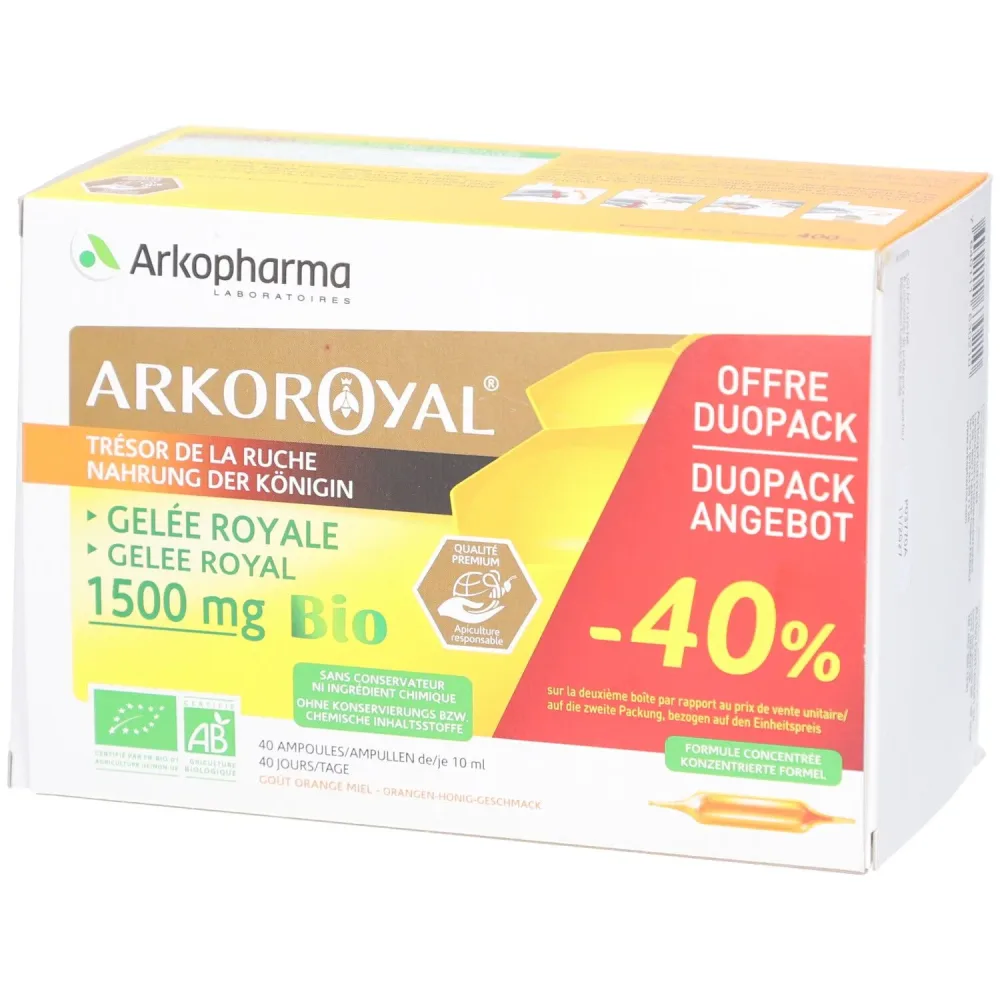 ARKOROYAL Gel&eacute;e Royale 1500 mg Bio Duo 2 x 20 Stk