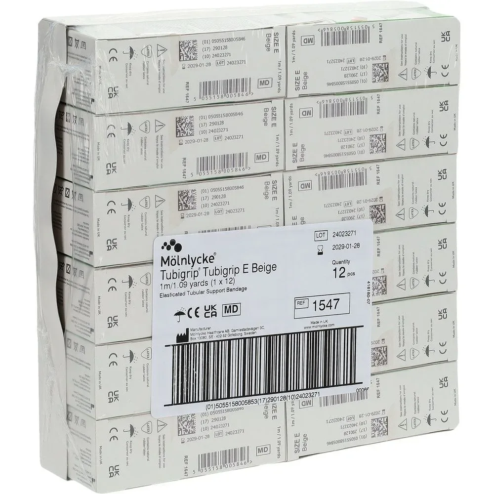Tubigrip Schlauchbandage E, 1mx8.75cm, beige (12 Stk)
