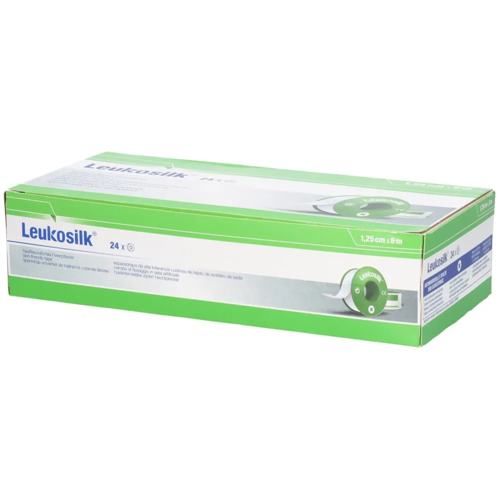 Leukosilk hautfreundliches Fixierpflaster 5mx1.25cm 24 Stk
