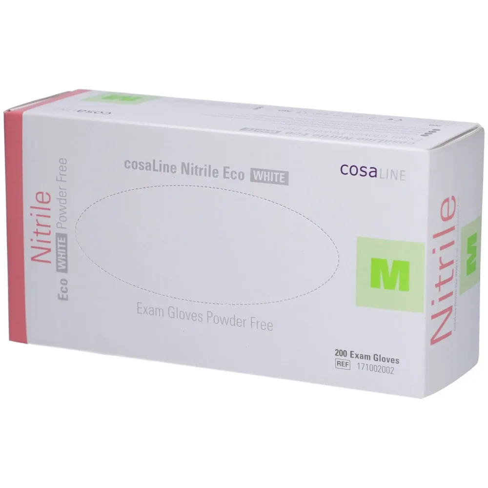 Cosaline UHS Nitril Handschuhe, Grösse M, Eco, weiss, puderfrei (200 Stk)