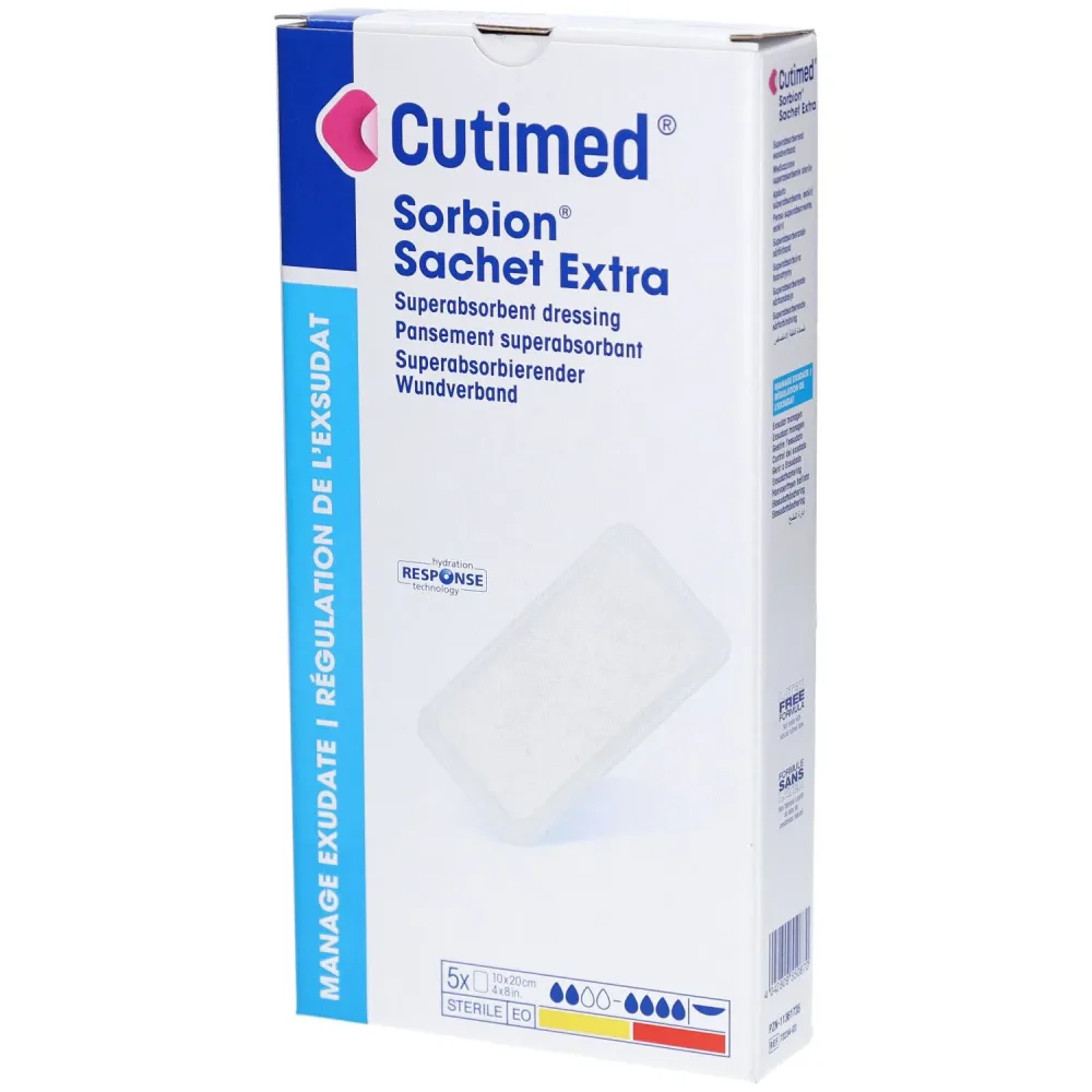 Cutimed Sorbion Sachet Extra, 20x10cm (5 Stk)