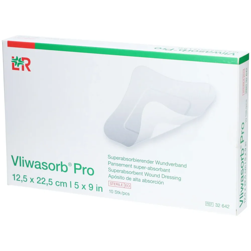 Vliwasorb Pro Wundverband 12.5x22.5cm (10 Stk)