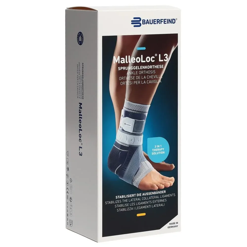 Bauerfeind MalleoLoc L3 Stabilorthese Gr3 links titan