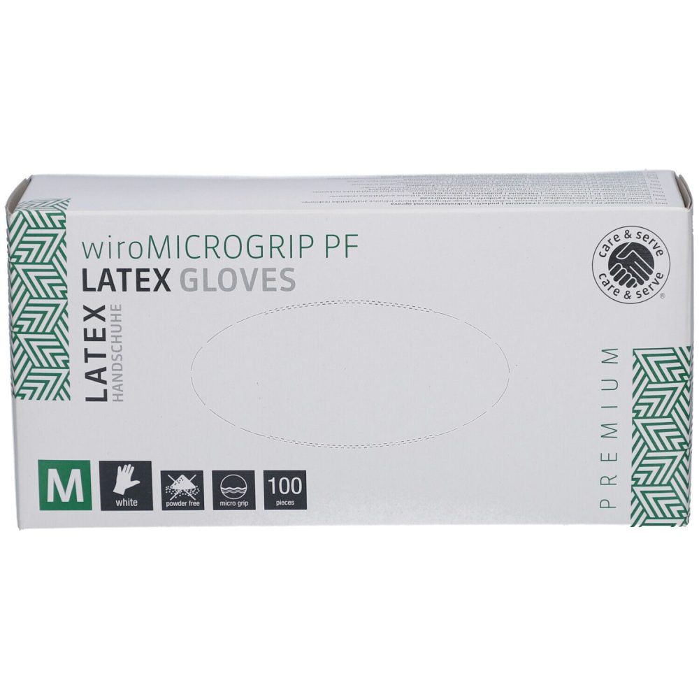 GRIBI Untersuchungshandschuhe, Grösse M, Latex puderfrei unsteril (100 Stk)