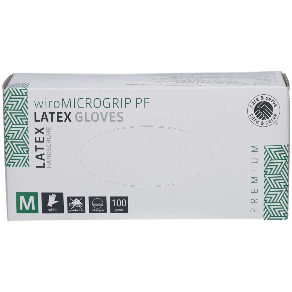 GRIBI Untersuchungshandschuhe, Grösse M, Latex puderfrei unsteril (100 Stk)
