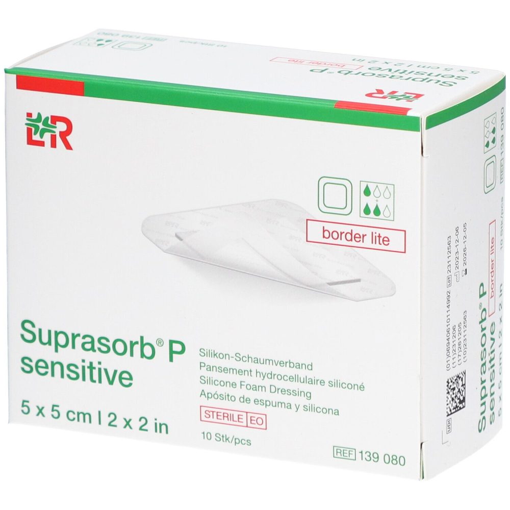 Suprasorb P sensitive border lite 5x5cm
