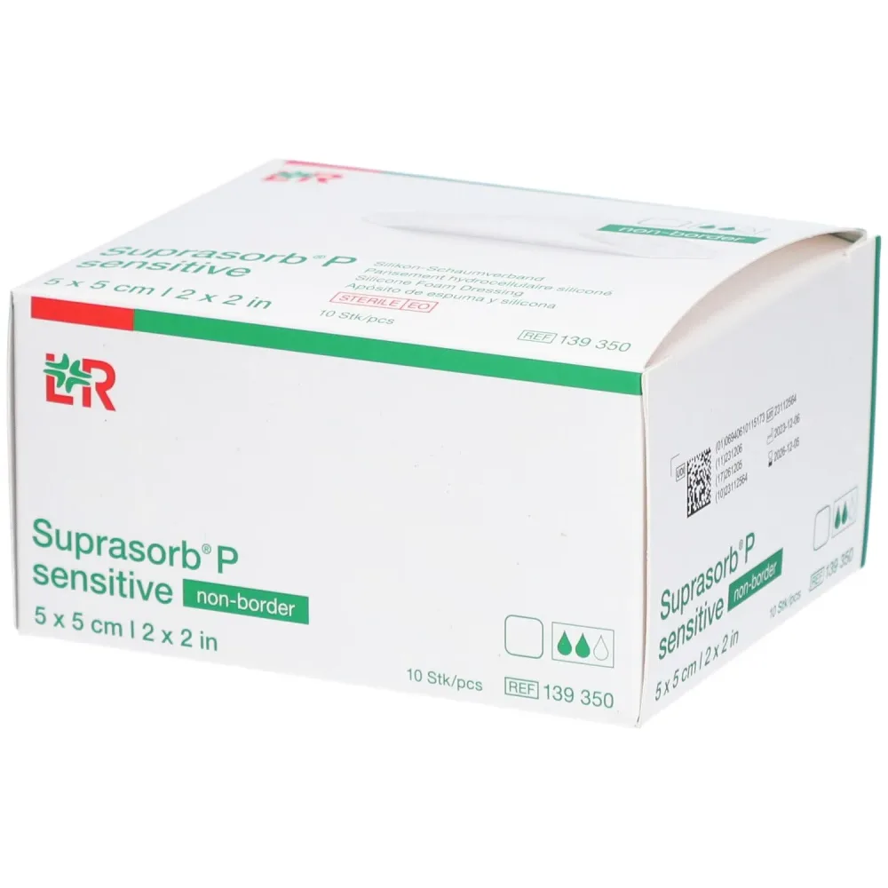 Suprasorb P empfindlich nicht Grenze Pansement Mousse Silikon 5x5 cm
