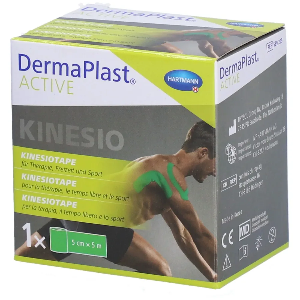 DermaPlast ACTIVE Kinesiotape, 5cmx5m, grün (1 Stk)