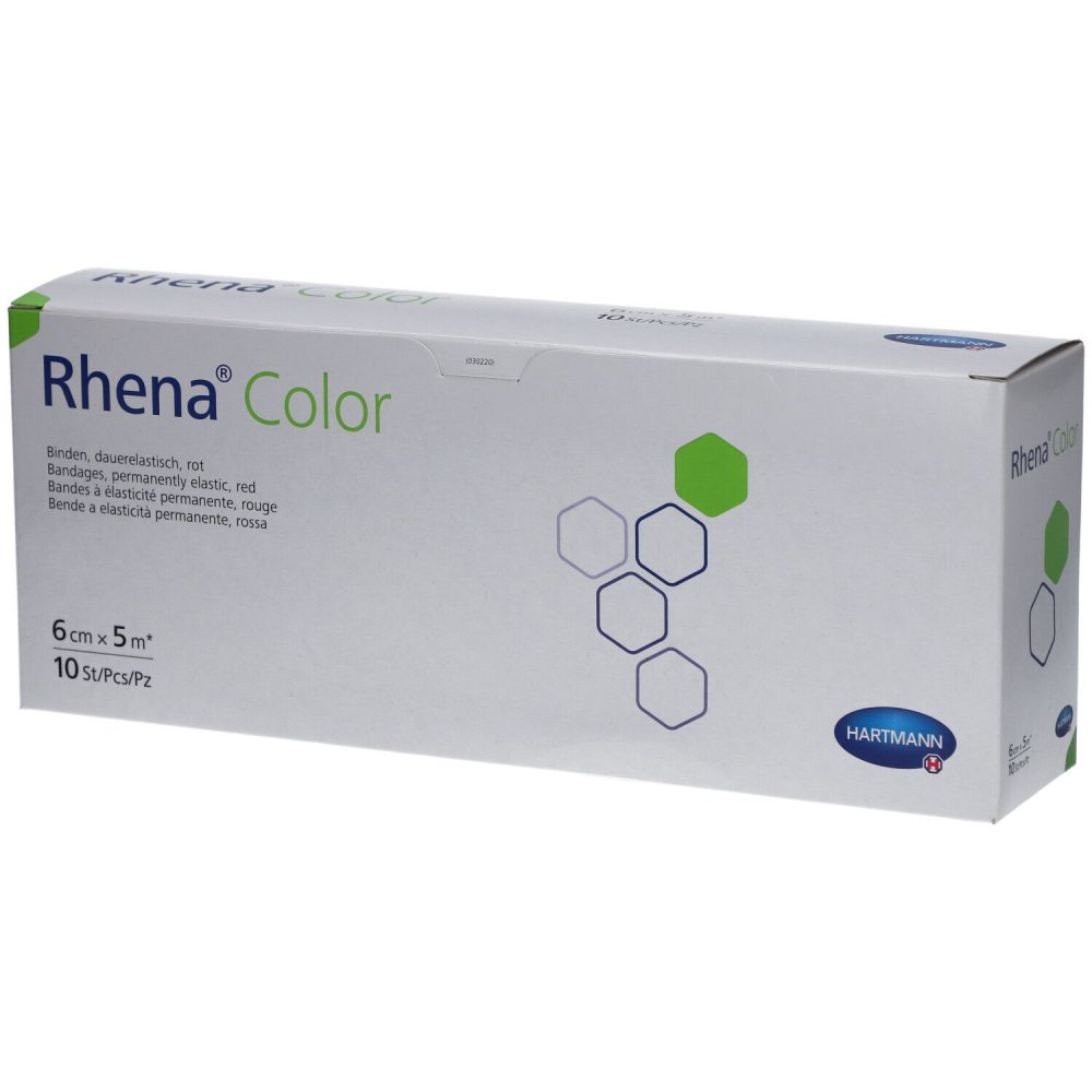 Rhena Color Elastische Binde 6cmx5m rot offen (10 Stk)
