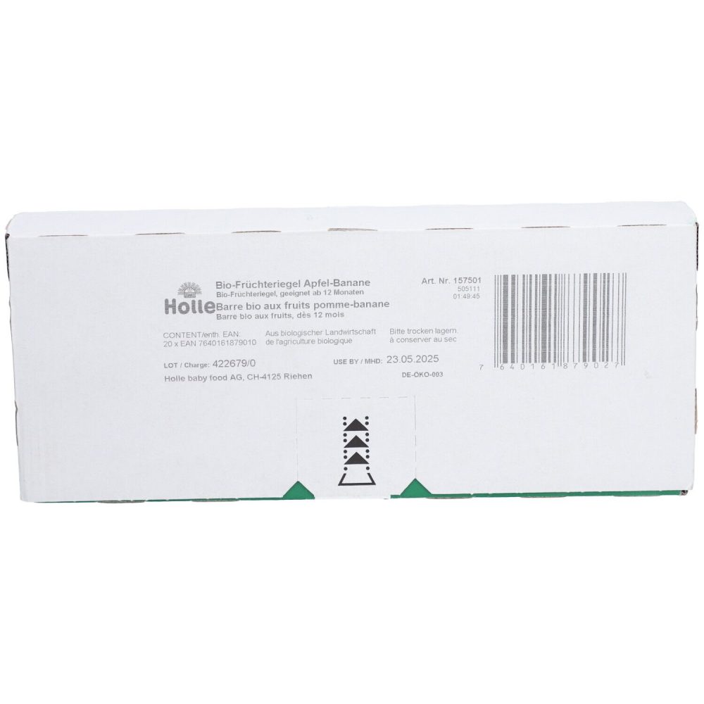 Holle Früchte Riegel Apfel Banane Bio (20x25g)