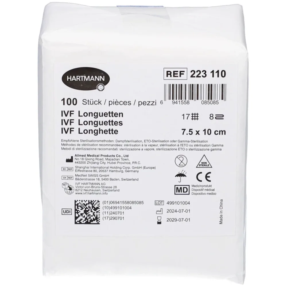 IVF Longuetten T17, 7.5x10cm, 8-fach (100 Stk)