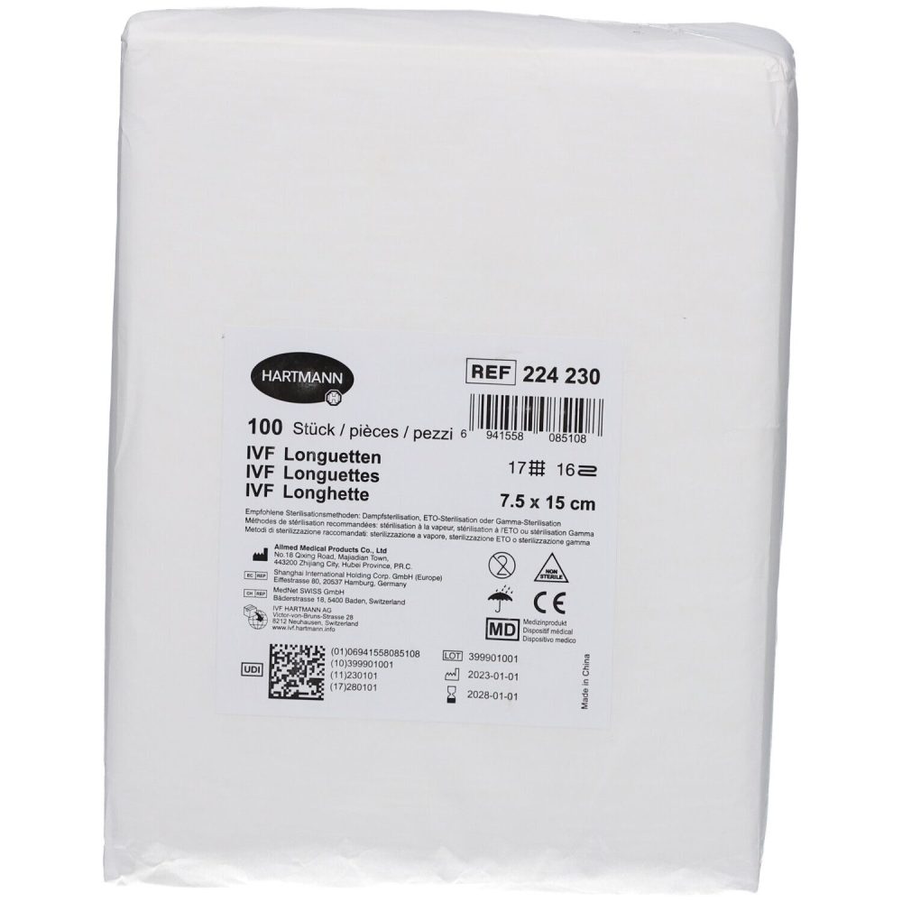IVF Longuetten T17, 7.5x15cm, 16-fach (100 Stk)