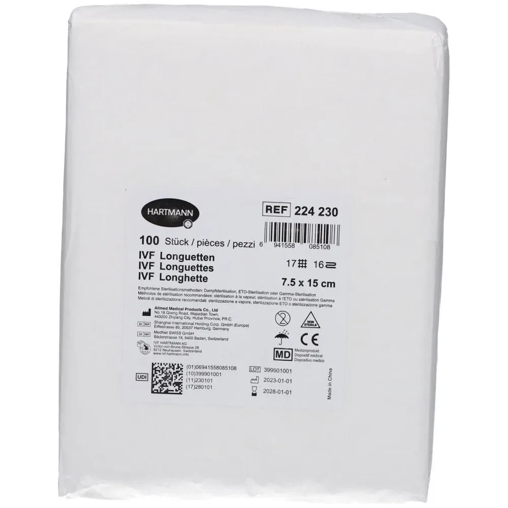 IVF Longuetten T17, 7.5x15cm, 16-fach (100 Stk)
