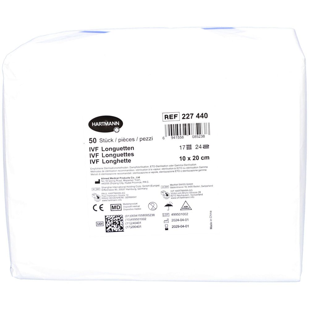 IVF Longuetten Typ 17 10x20cm 24 fach (50 Stück)