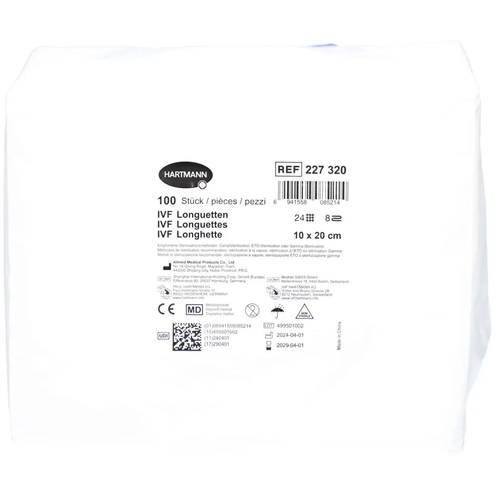 IVF Longuetten T24, 10x20cm, 8-fach (100 Stk)