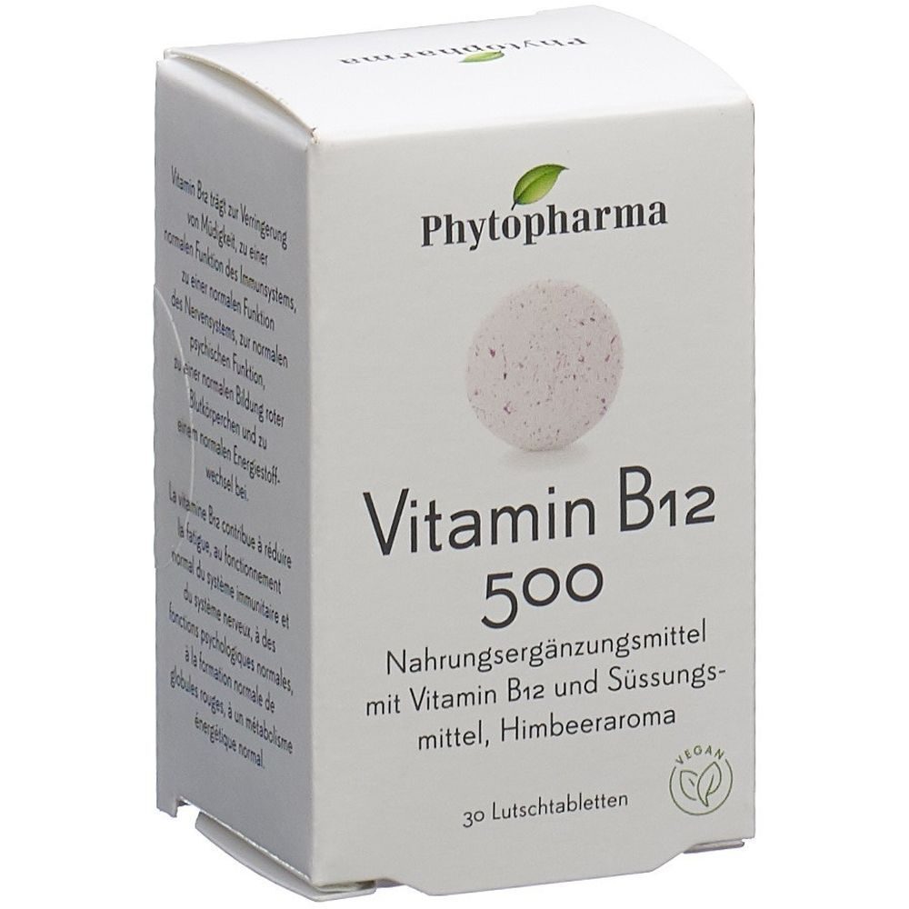 Phytopharma - Vitamin B12500 Lutschtablette, 30 Stück