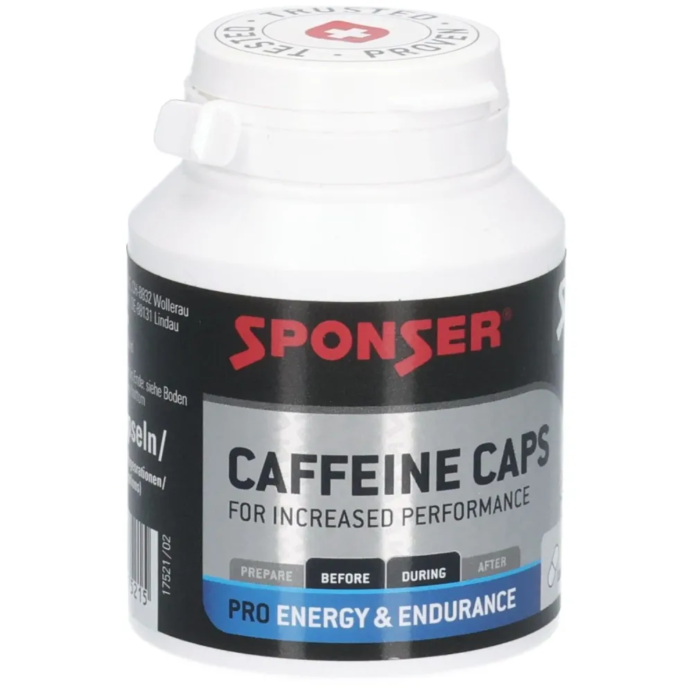 SPONSER - Power Kapseln, Caffeine Caps, 90 Stück, Weiss