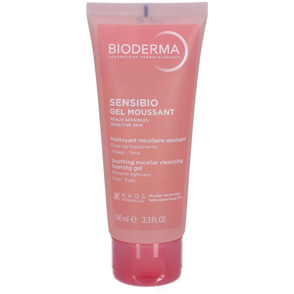 BIODERMA - Sensibio Gel Moussant Mildes, beruhigendes Mizellenreinigungsgel für empfindliche Haut, 100  ml