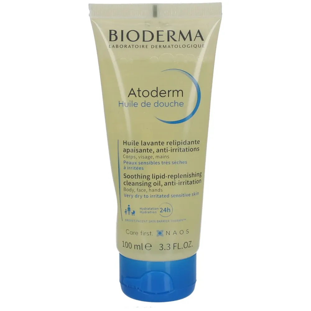 BIODERMA - Atoderm Huile de douche Reizlinderndes Reinigungsöl empfindliche trockene bis atopische Haut, 100  ml