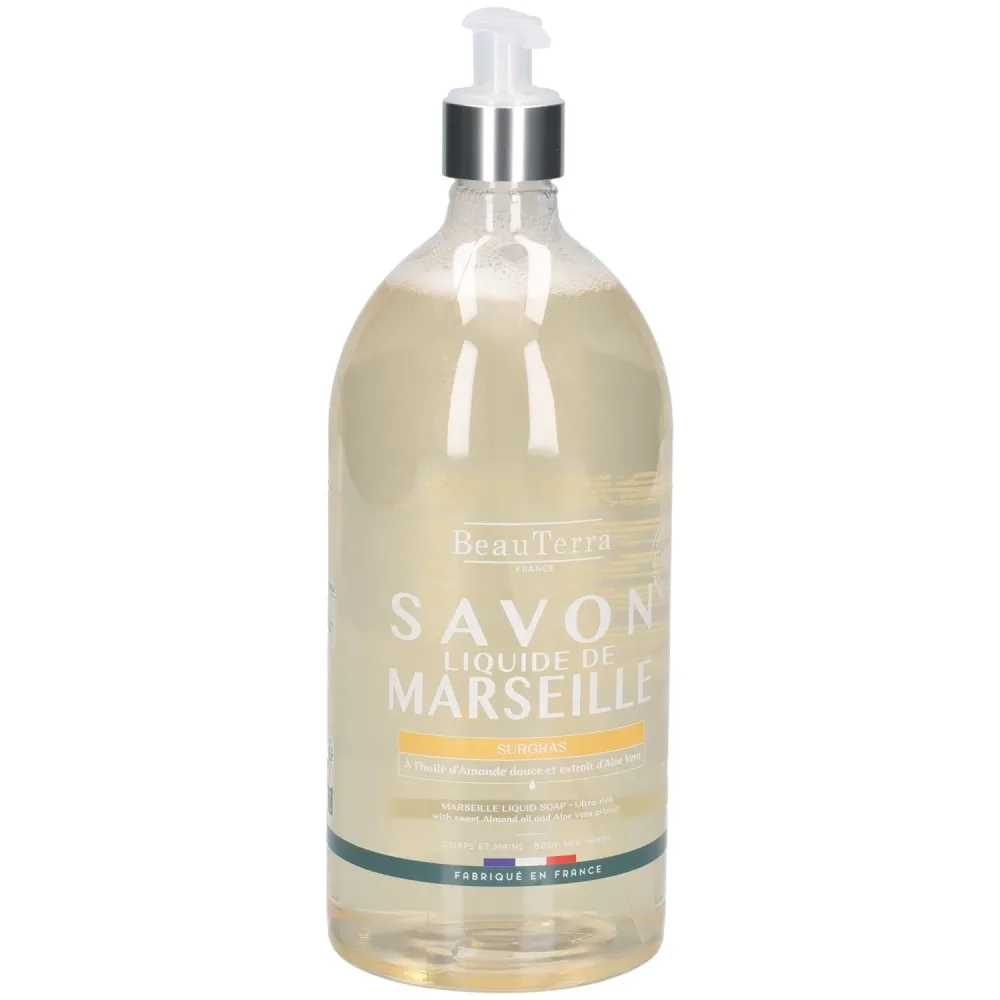 BeauTerra Flüssigseife Marseille surgras Mandel (1000ml)