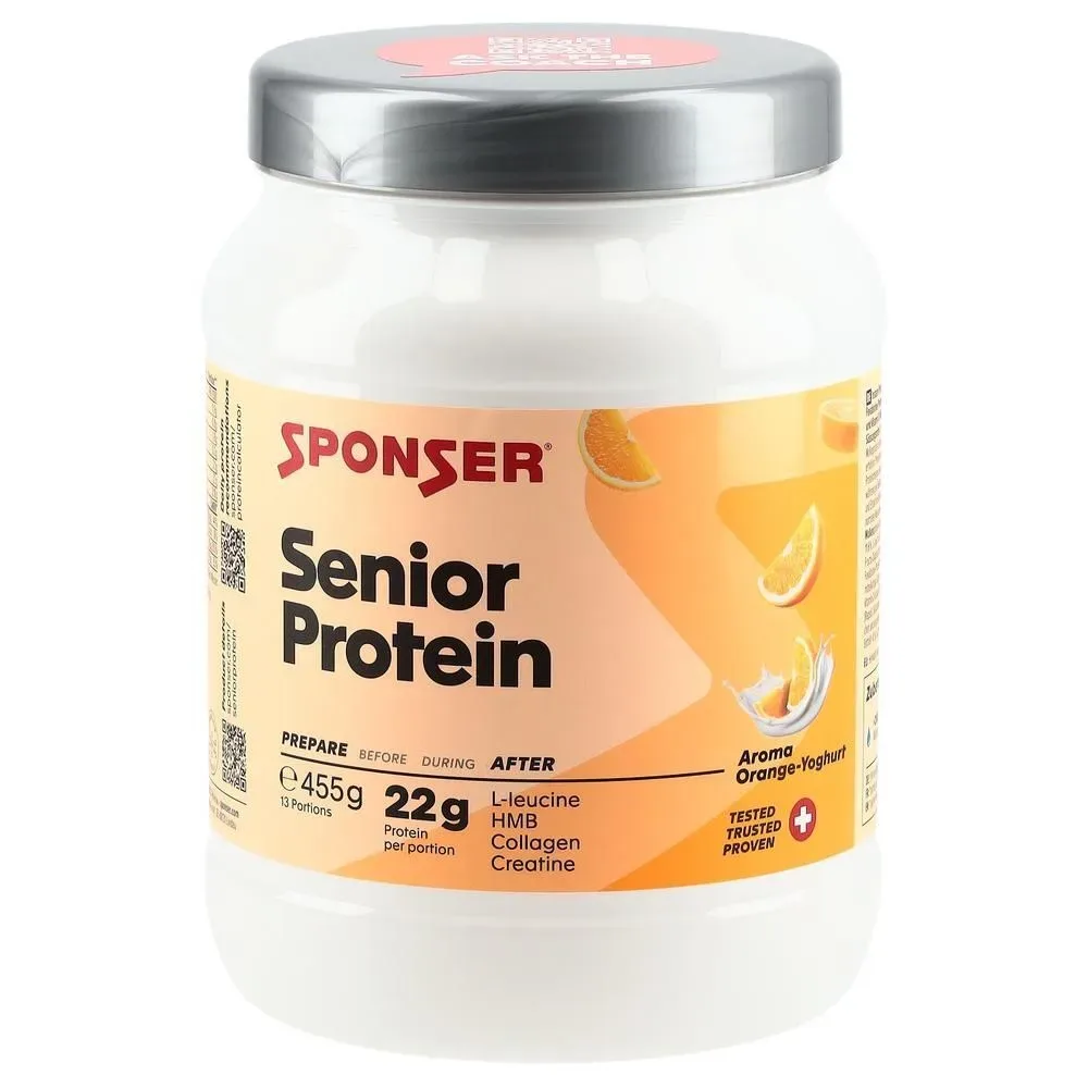 Sponser Senior Protein Orangen Yoghurt 455 g Proteinpulver Weiss, Herren, Größe: 0