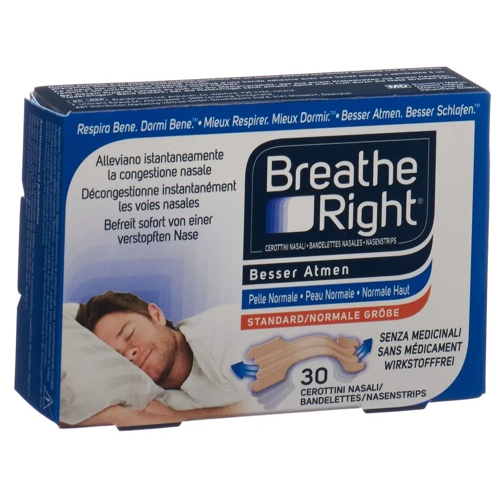 Breathe Right Nasenpflaster TAN, Grösse S/M (30 Stk)